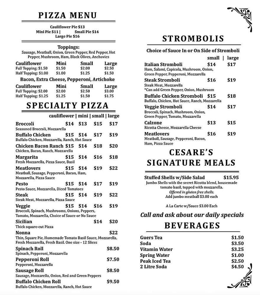 Cesare's Kitchen Menu image 2